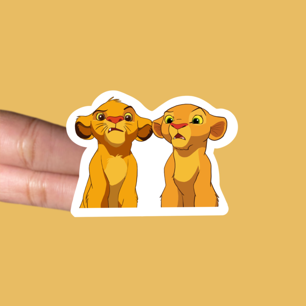 Leones lindos Pegatina